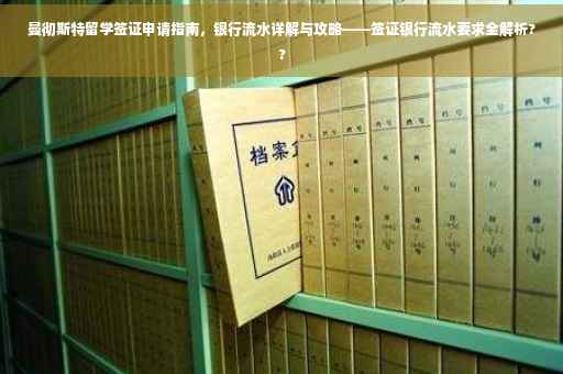 曼彻斯特留学签证申请指南，银行流水详解与攻略——签证银行流水要求全解析??
