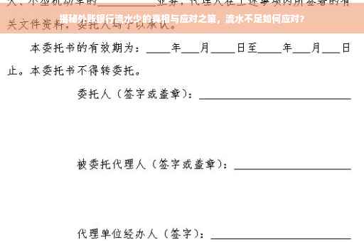 揭秘外账银行流水少的真相与应对之策，流水不足如何应对？