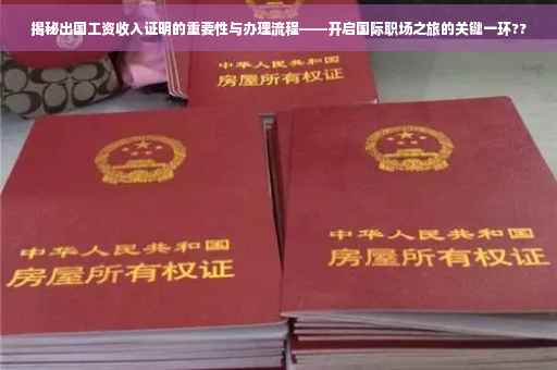 揭秘出国工资收入证明的重要性与办理流程——开启国际职场之旅的关键一环??