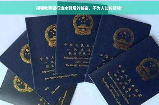 揭秘教师银行流水背后的秘密，不为人知的真相！