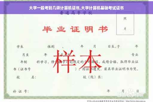 大学一般考到几级计算机证书,大学计算机基础考试证书
