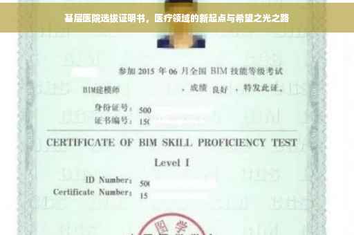 基层医院选拔证明书，医疗领域的新起点与希望之光之路