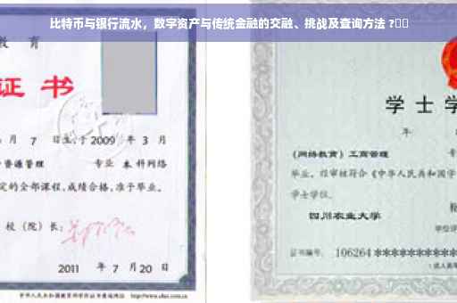 比特币与银行流水，数字资产与传统金融的交融、挑战及查询方法 ?⚡️