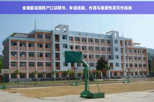 全面解读居民户口证明书，申请流程、作用与重要性及写作指南