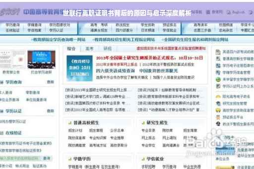 世联行离职证明书背后的原因与启示深度解析