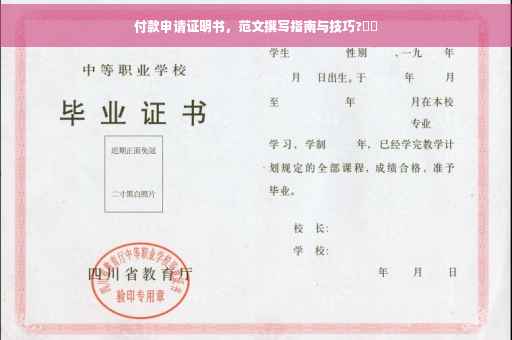 付款申请证明书，范文撰写指南与技巧?⚡️