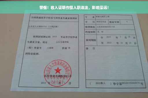 警惕！收入证明作假入职违法，影响深远！