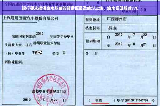 银行要求提供流水账单的背后原因及应对之策，流水证明解读??✨