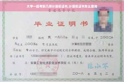 大学一般考到几级计算机证书,计算机证书怎么查询
