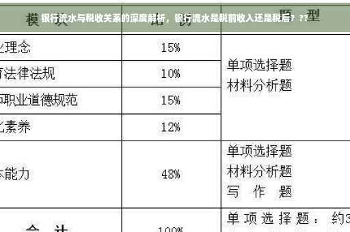 银行流水与税收关系的深度解析，银行流水是税前收入还是税后？??