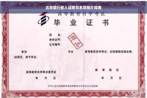 北京银行收入证明范本及图片指南