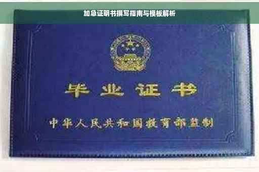 加急证明书撰写指南与模板解析