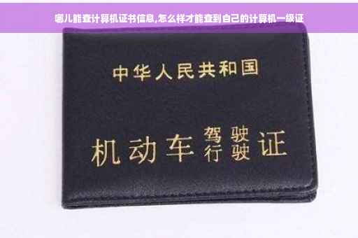 哪儿能查计算机证书信息,怎么样才能查到自己的计算机一级证