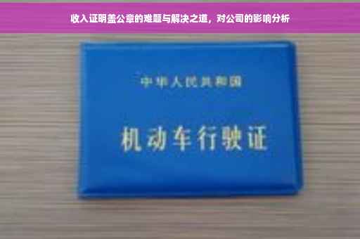 收入证明盖公章的难题与解决之道，对公司的影响分析