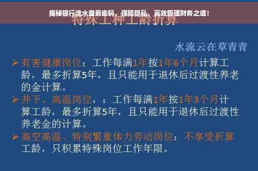 揭秘银行流水查看密码，保障隐私，高效管理财务之道！