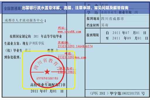 出国银行流水盖章详解，流程、注意事项、常见问题及解答指南