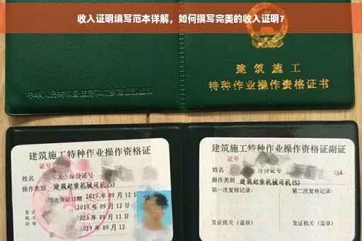 收入证明填写范本详解，如何撰写完美的收入证明？