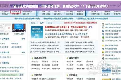 银行流水的重要性、获取流程详解，费用是多少？??（银行流水详解）