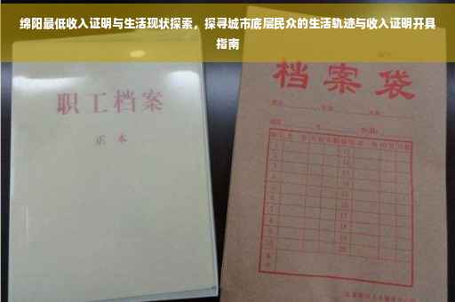 绵阳最低收入证明与生活现状探索，探寻城市底层民众的生活轨迹与收入证明开具指南