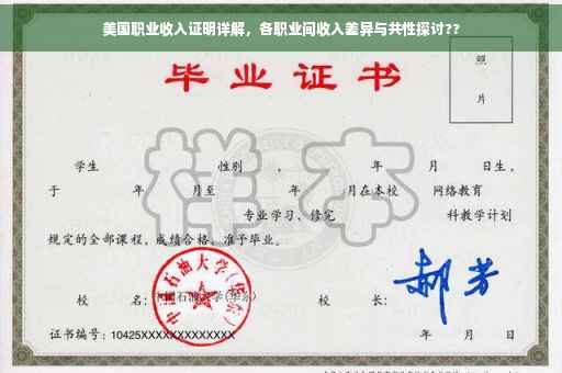 美国职业收入证明详解，各职业间收入差异与共性探讨??