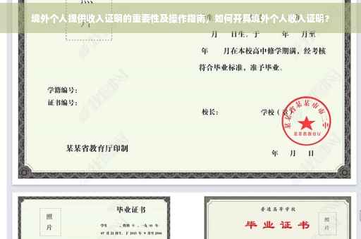 境外个人提供收入证明的重要性及操作指南，如何开具境外个人收入证明？