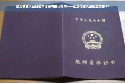 湖北低收入证明范本详解与使用指南——武汉低收入证明全攻略 ??