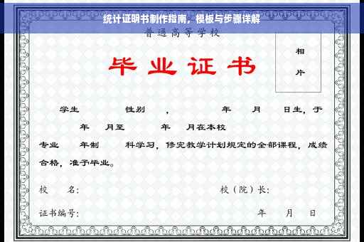 统计证明书制作指南，模板与步骤详解