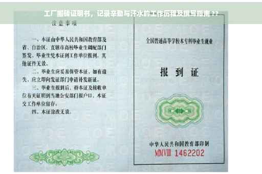 工厂搬砖证明书，记录辛勤与汗水的工作历程及撰写指南 ??