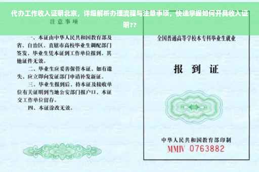 代办工作收入证明北京，详细解析办理流程与注意事项，快速掌握如何开具收入证明??