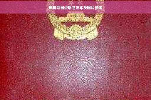 建筑项目证明书范本及图片参考