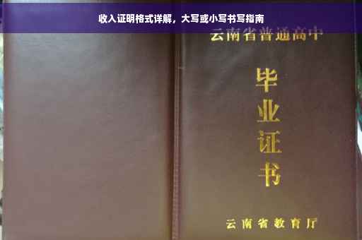 收入证明格式详解，大写或小写书写指南