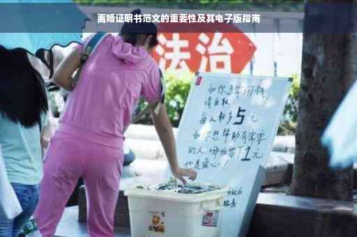 离婚证明书范文的重要性及其电子版指南