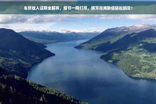 车贷收入证明全解析，细节一网打尽，撰写指南助你轻松搞定！