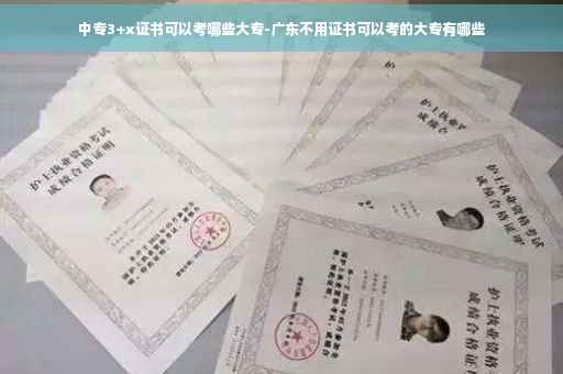 中专3+x证书可以考哪些大专-广东不用证书可以考的大专有哪些