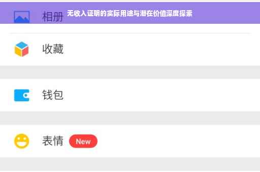 无收入证明的实际用途与潜在价值深度探索