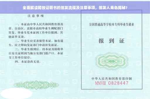 全面解读释放证明书的签发流程及注意事项，签发人角色揭秘?