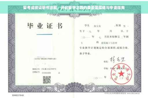 留考成绩证明书详解，开启留学之路的重要里程碑与申请指南