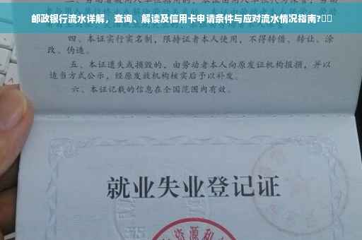邮政银行流水详解，查询、解读及信用卡申请条件与应对流水情况指南?⚡️