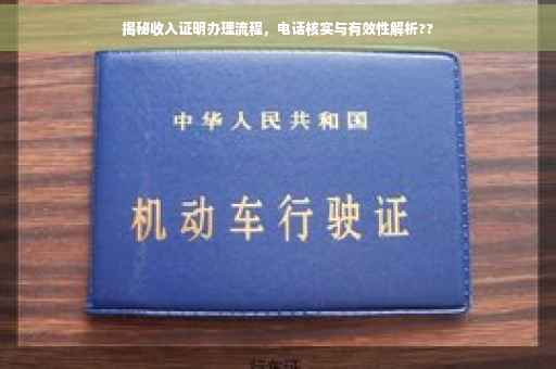 揭秘收入证明办理流程，电话核实与有效性解析??