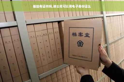 板绘有证书吗,迪士尼可以用电子身份证么