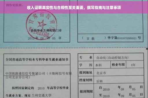 收入证明真实性与合规性至关重要，撰写指南与注意事项