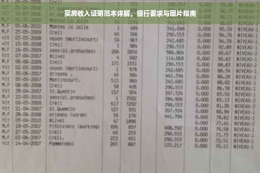 买房收入证明范本详解，银行要求与图片指南