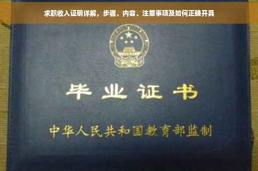 求职收入证明详解，步骤、内容、注意事项及如何正确开具