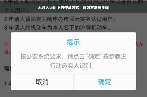 无收入证明下的仲裁方式，有效方法与步骤