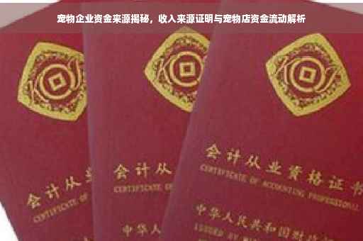 宠物企业资金来源揭秘，收入来源证明与宠物店资金流动解析