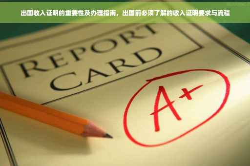 出国收入证明的重要性及办理指南，出国前必须了解的收入证明要求与流程