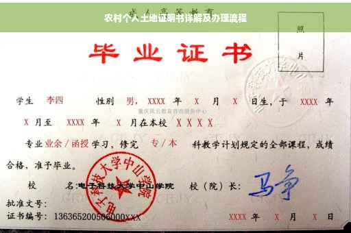 农村个人土地证明书详解及办理流程
