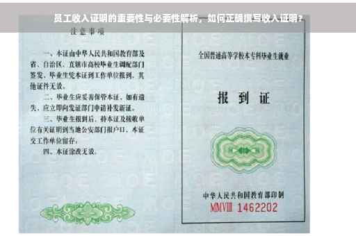 员工收入证明的重要性与必要性解析，如何正确撰写收入证明？