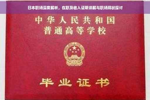 日本职场深度解析，在职及收入证明详解与职场现状探讨