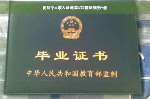 简易个人收入证明撰写指南及模板示例